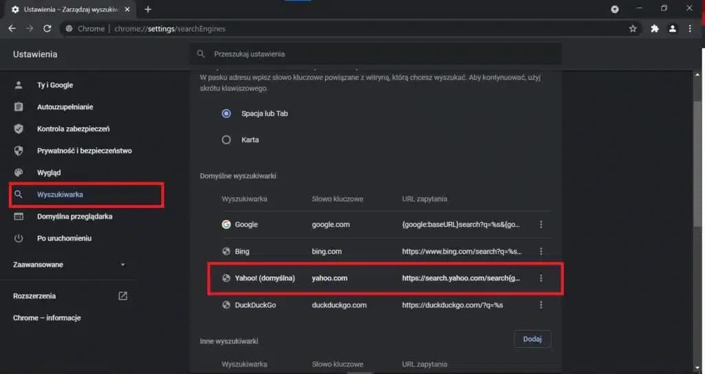 Jak usunąć Yahoo z przeglądarki Chrome i przywrócić domyślne ustawienia