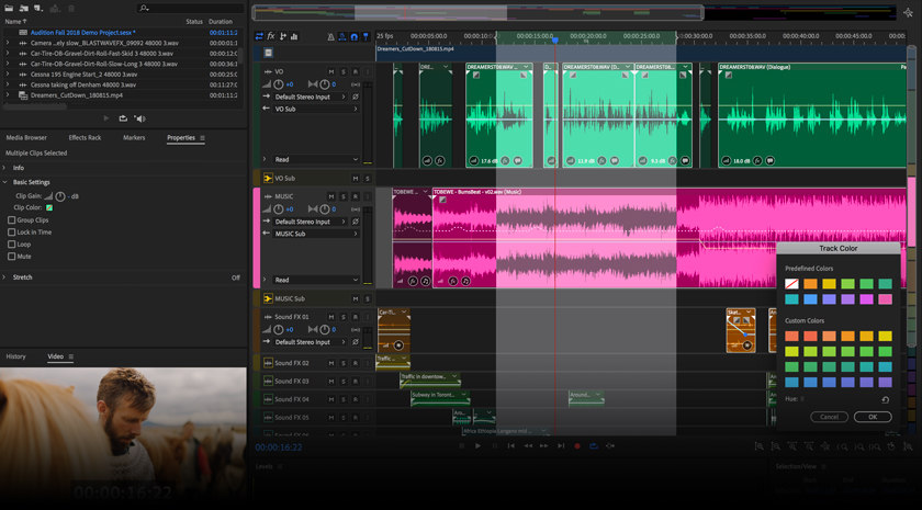 Adobe Audition - miksowanie dźwięku