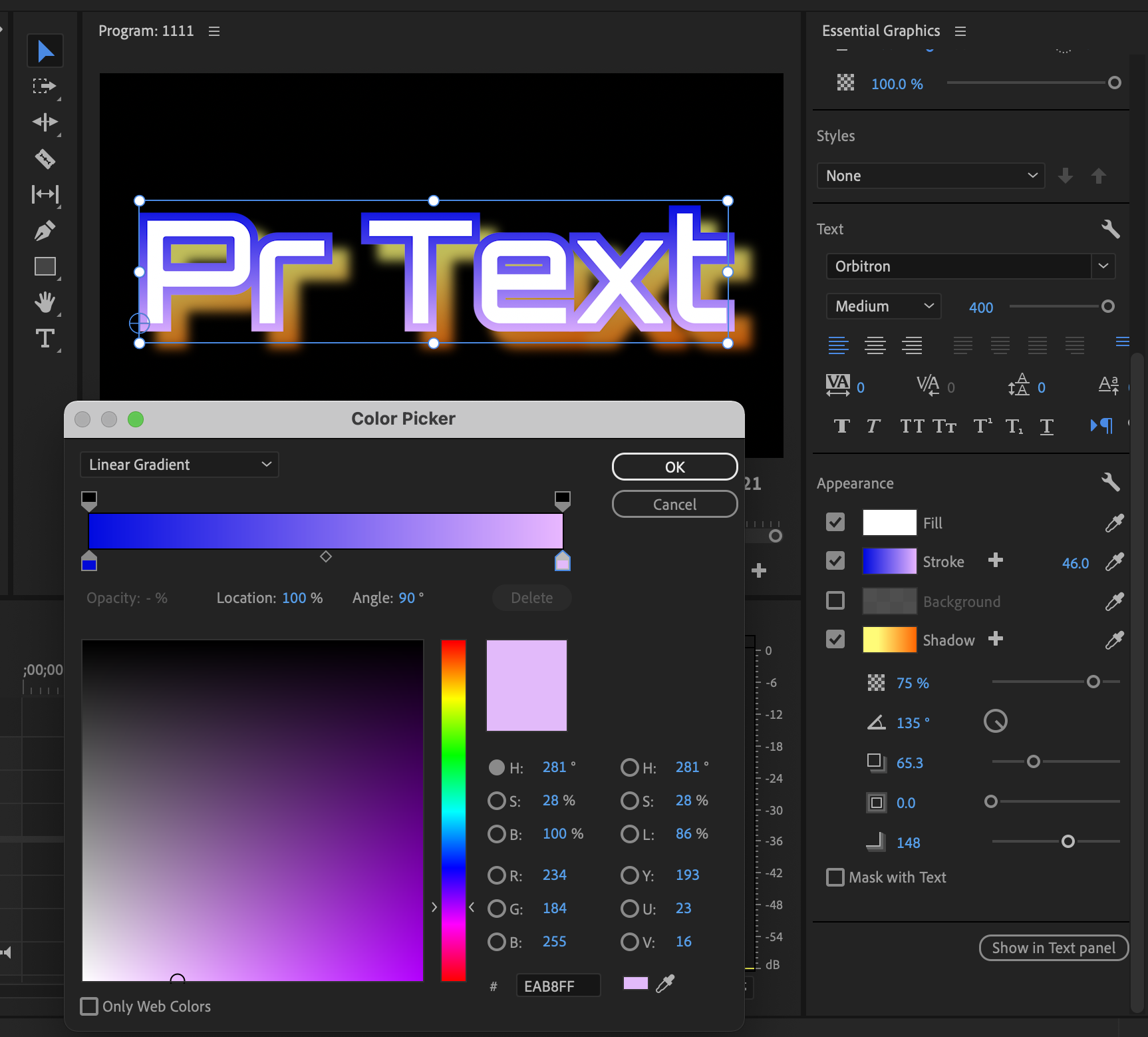 Adobe Premiere Pro - gradienty do kresek i cieni
